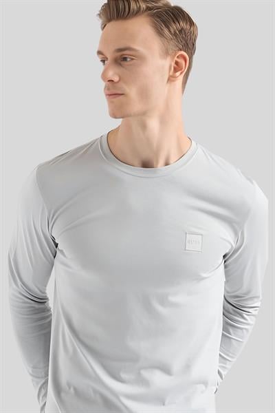 Boss Regular Fit Bisiklet Yaka Erkek Sweatshirt Gri 050