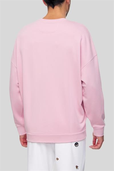 Boss Regular Fit Bisiklet Yaka Erkek Sweatshirt Pembe