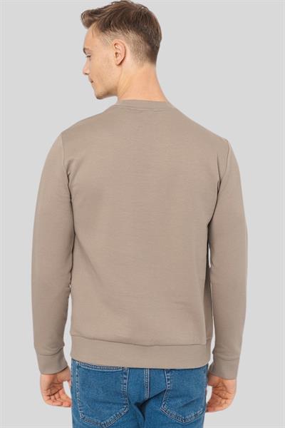 Boss Regular Fit Bisiklet Yaka Erkek Sweatshirt Yeşil