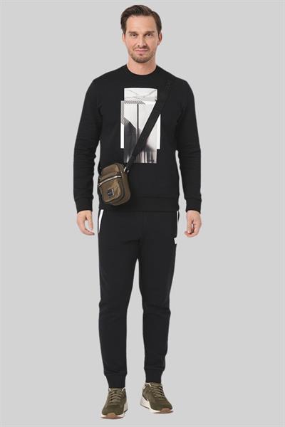 Boss Regular Fit Bisiklet Yaka Erkek Sweatshirt Siyah 002