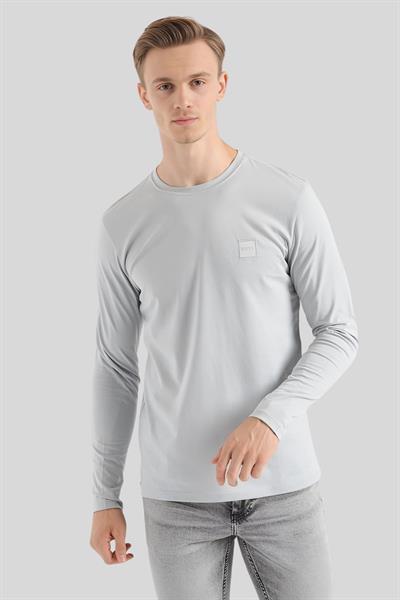 Boss Regular Fit Bisiklet Yaka Erkek Sweatshirt Gri 050