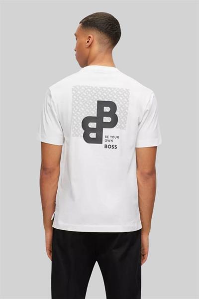 Boss Regular Fit Bisiklet Yaka Erkek T-Shirt Beyaz 100