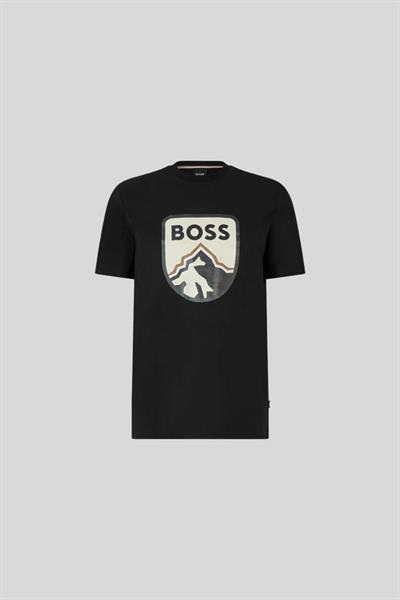 Boss Regular Fit Bisiklet Yaka Erkek T-Shirt Siyah