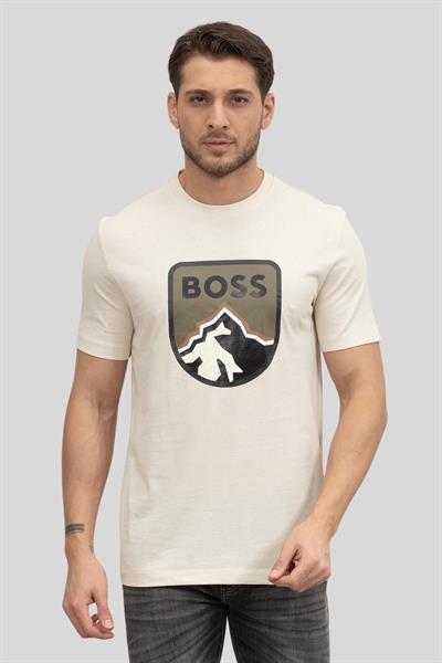 Boss Regular Fit Bisiklet Yaka Erkek T-Shirt Beyaz 100