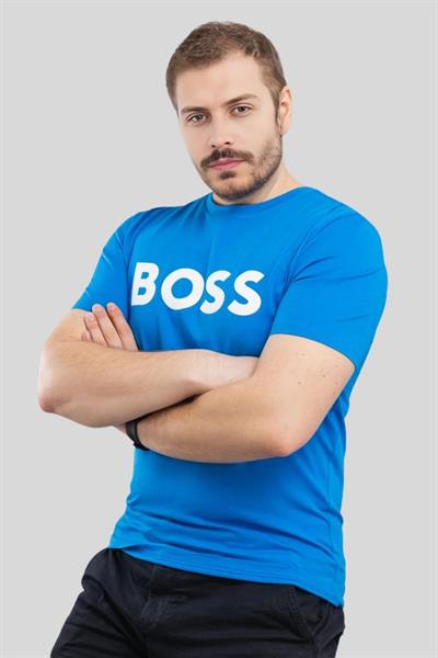 Boss Regular Fit Bisiklet Yaka Erkek T-Shirt Mavi 465