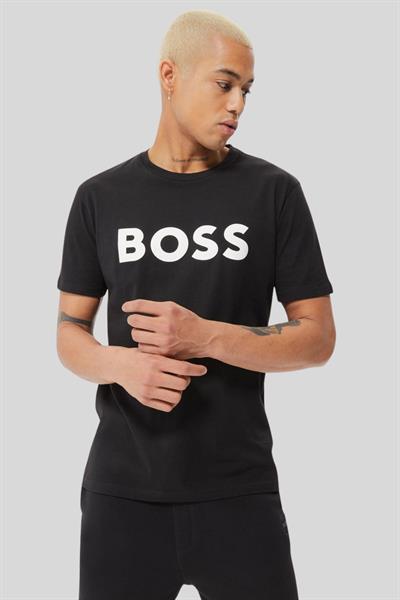 Boss Regular Fit Bisiklet Yaka Erkek T-Shirt Siyah 002