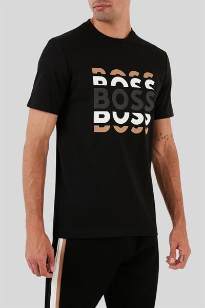 Boss Regular Fit Bisiklet Yaka Erkek T-Shirt Siyah
