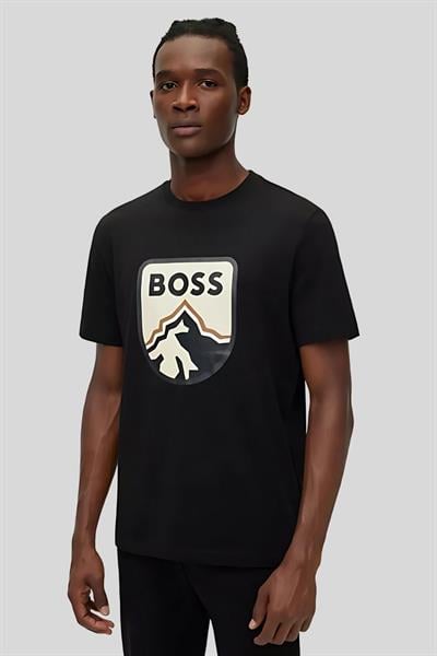 Boss Regular Fit Bisiklet Yaka Erkek T-Shirt Siyah