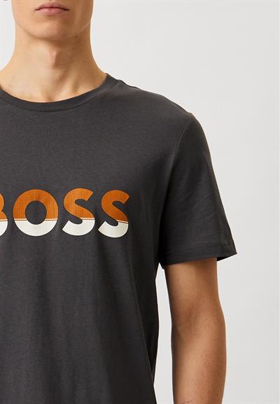 Boss Regular Fit Bisiklet Yaka Erkek T-Shirt Gri 027