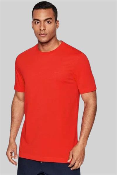 Boss Regular Fit  Bisiklet Yaka Erkek T-Shirt Kırmızı 628