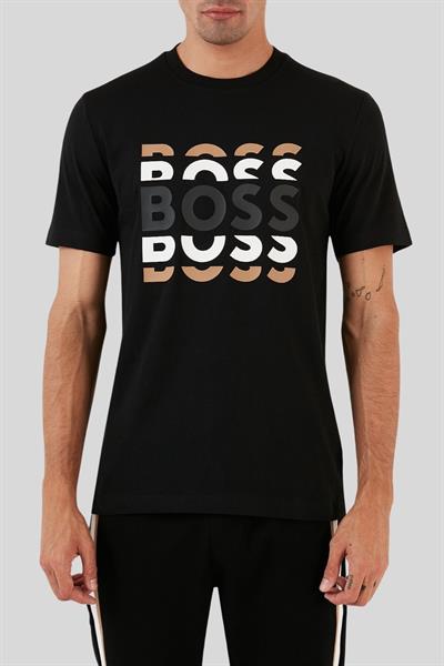 Boss Regular Fit Bisiklet Yaka Erkek T-Shirt Siyah