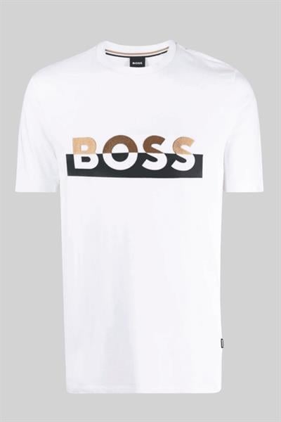 Boss Regular Fit Bisiklet Yaka Erkek T-Shirt Beyaz 100