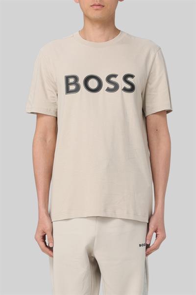 Boss Regular Fit Bisiklet Yaka Erkek T-Shirt Krem 271