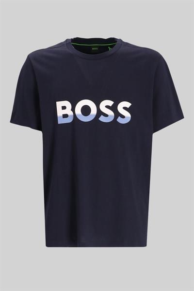 Boss Regular Fit Bisiklet Yaka Erkek T-Shirt Mavi 401