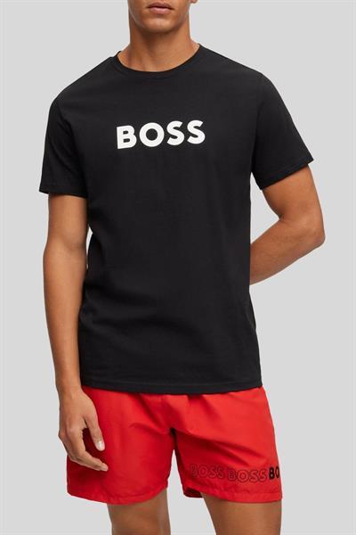 Boss Regular Fit Bisiklet Yaka Erkek T-Shirt Siyah