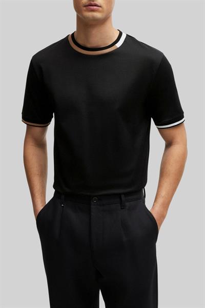Boss Regular Fit Bisiklet Yaka Erkek T-Shirt Siyah