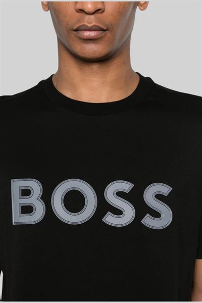 Boss Regular Fit Bisiklet Yaka Erkek T-Shirt Siyah