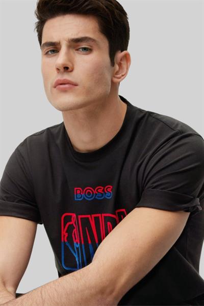Boss Regular Fit Bisiklet Yaka Erkek T-Shirt Siyah