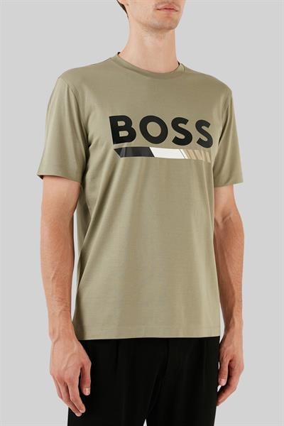 Boss Regular Fit Bisiklet Yaka Erkek T-Shirt Haki 336