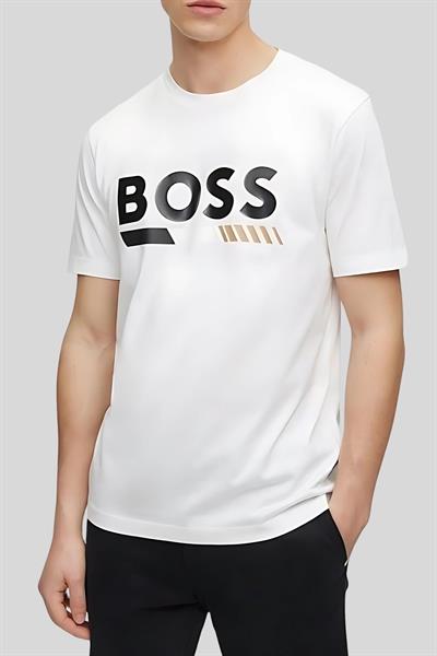 Boss Regular Fit Bisiklet Yaka Erkek T-Shirt Beyaz 100