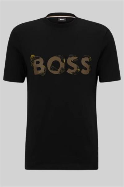 Boss Regular Fit Bisiklet Yaka Erkek T-Shirt Siyah