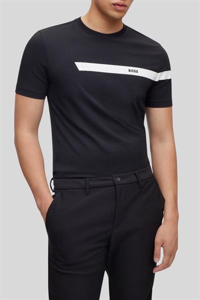 Boss Regular Fit Bisiklet Yaka Erkek T-Shirt Siyah
