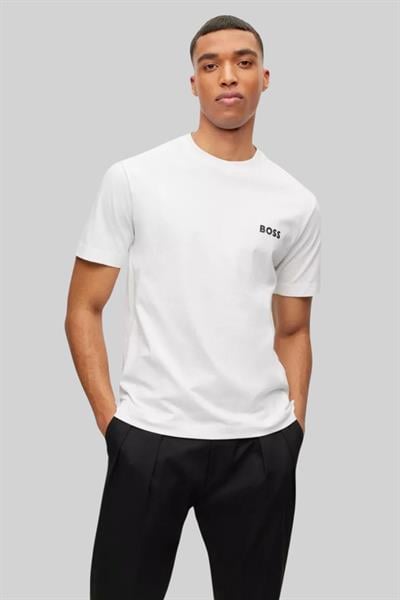 Boss Regular Fit Bisiklet Yaka Erkek T-Shirt Beyaz 100