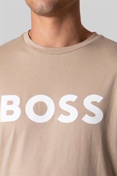 Boss Regular Fit Bisiklet Yaka Erkek T-Shirt Bej 275