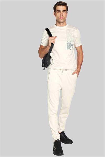 Boss Regular Fit Bisiklet Yaka Erkek T-Shirt Krem 131