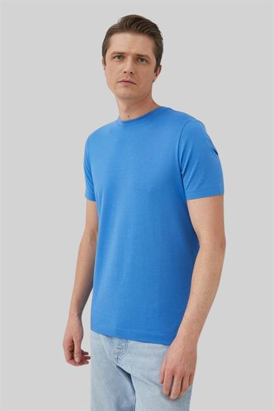 Boss Regular Fit  Bisiklet Yaka Erkek T-Shirt Mavi 508