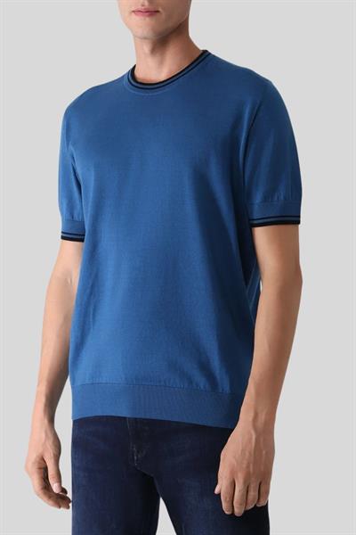 Boss Regular Fit Bisiklet Yaka Erkek T-Shirt Mavi 424