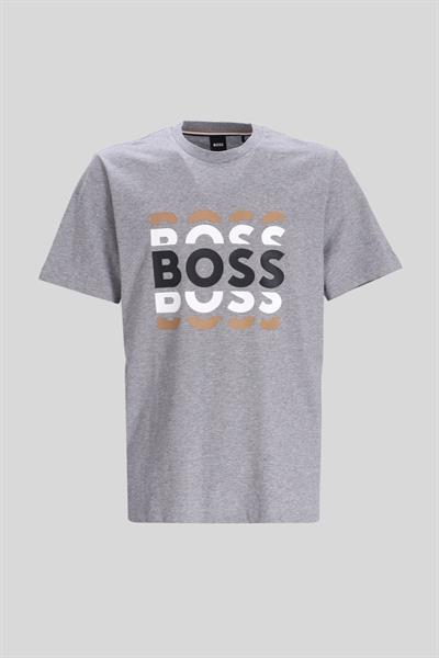 Boss Regular Fit Bisiklet Yaka Erkek T-Shirt Gri 041