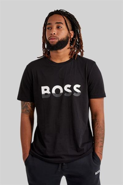 Boss Regular Fit Bisiklet Yaka Erkek T-Shirt Siyah