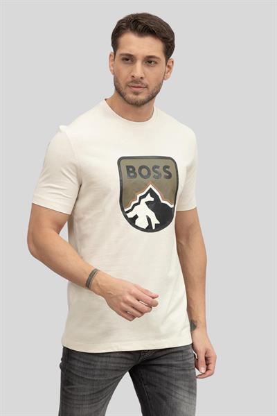 Boss Regular Fit Bisiklet Yaka Erkek T-Shirt Beyaz 100