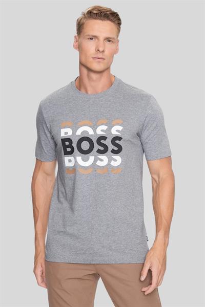 Boss Regular Fit Bisiklet Yaka Erkek T-Shirt Gri 041
