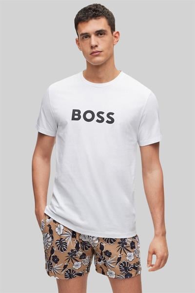 Boss Regular Fit Bisiklet Yaka Erkek T-Shirt Beyaz 100
