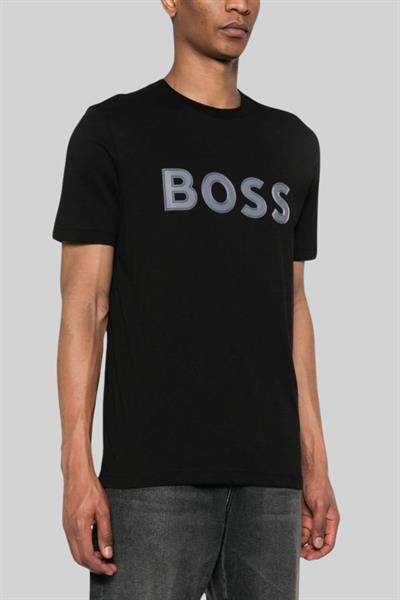 Boss Regular Fit Bisiklet Yaka Erkek T-Shirt Siyah