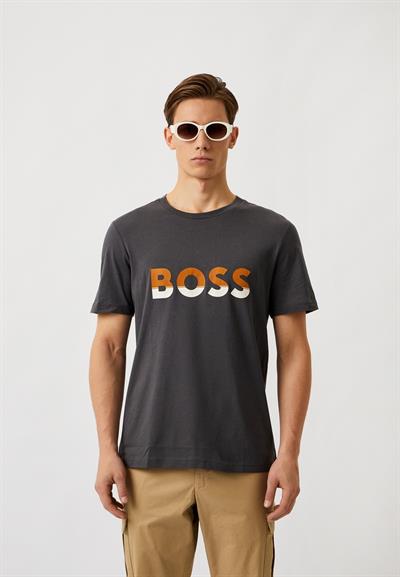 Boss Regular Fit Bisiklet Yaka Erkek T-Shirt Gri 027