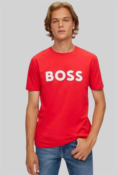 Boss Regular Fit Bisiklet Yaka Erkek T-Shirt Turuncu 623