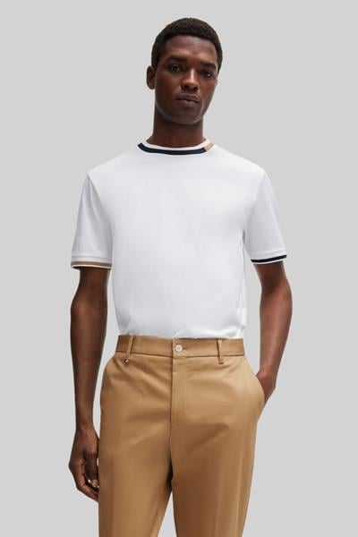 Boss Regular Fit Bisiklet Yaka Erkek T-Shirt Beyaz 100