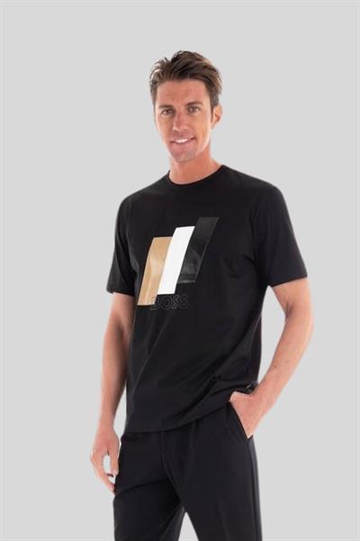 Boss Regular Fit Bisiklet Yaka Erkek T-Shirt Siyah