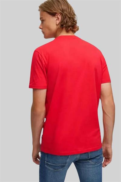 Boss Regular Fit Bisiklet Yaka Erkek T-Shirt Turuncu 623