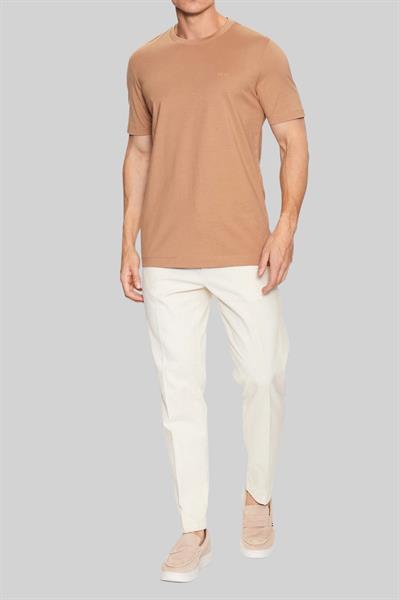 Boss Regular Fit  Bisiklet Yaka Erkek T-Shirt Bej 260