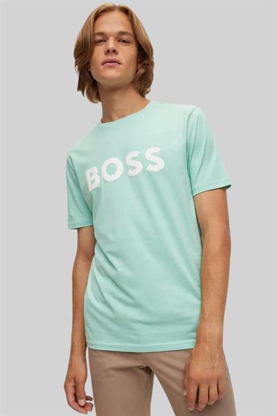 Boss Regular Fit Bisiklet Yaka Erkek T-Shirt Yeşil 338