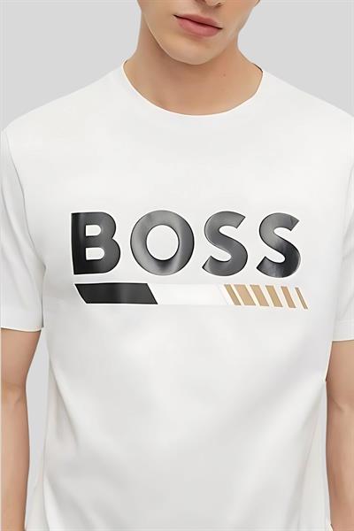 Boss Regular Fit Bisiklet Yaka Erkek T-Shirt Beyaz 100