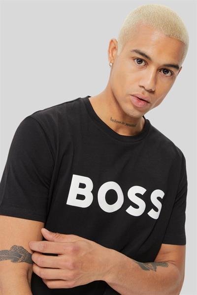 Boss Regular Fit Bisiklet Yaka Erkek T-Shirt Siyah 002