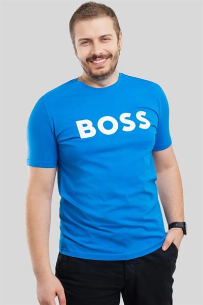 Boss Regular Fit Bisiklet Yaka Erkek T-Shirt Mavi 465