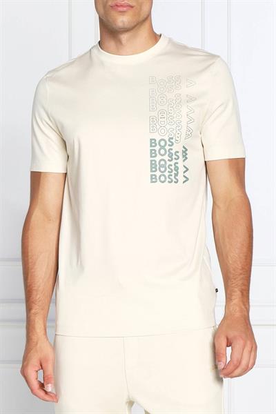 Boss Regular Fit Bisiklet Yaka Erkek T-Shirt Krem 131