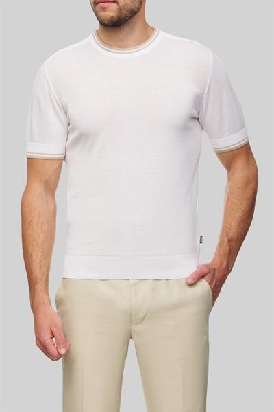 Boss Regular Fit Bisiklet Yaka Erkek T-Shirt Beyaz 100