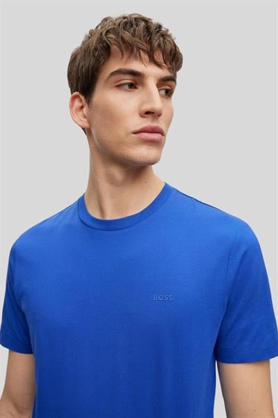 Boss Regular Fit  Bisiklet Yaka Erkek T-Shirt Mavi 433